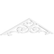 Ekena Millwork Pitch Hurley Architectural Grade PVC Gable Pediment, 72"W x 15"H x 1"P (5/12) GPP072X015X100HUR - alternate 1